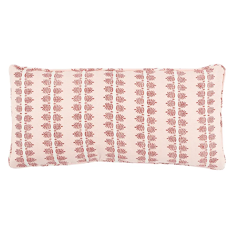 Schumacher Alva Hand Block Print Pillow in Blush (SO8052018)