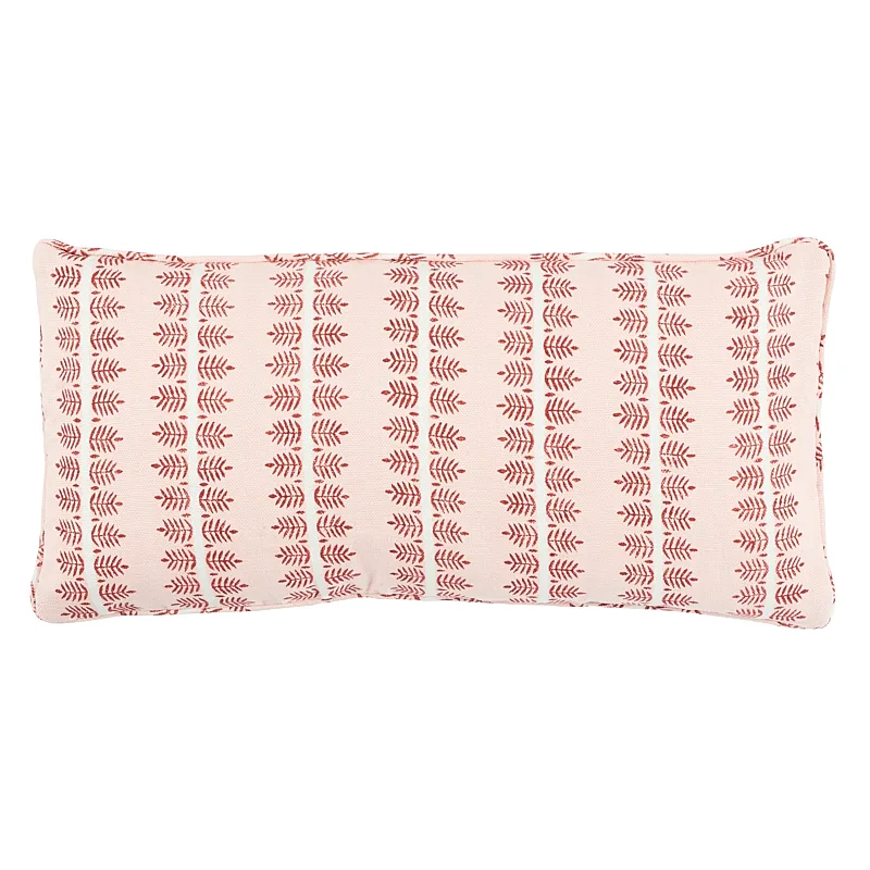Schumacher Alva Hand Block Print Pillow in Blush (SO8052018)