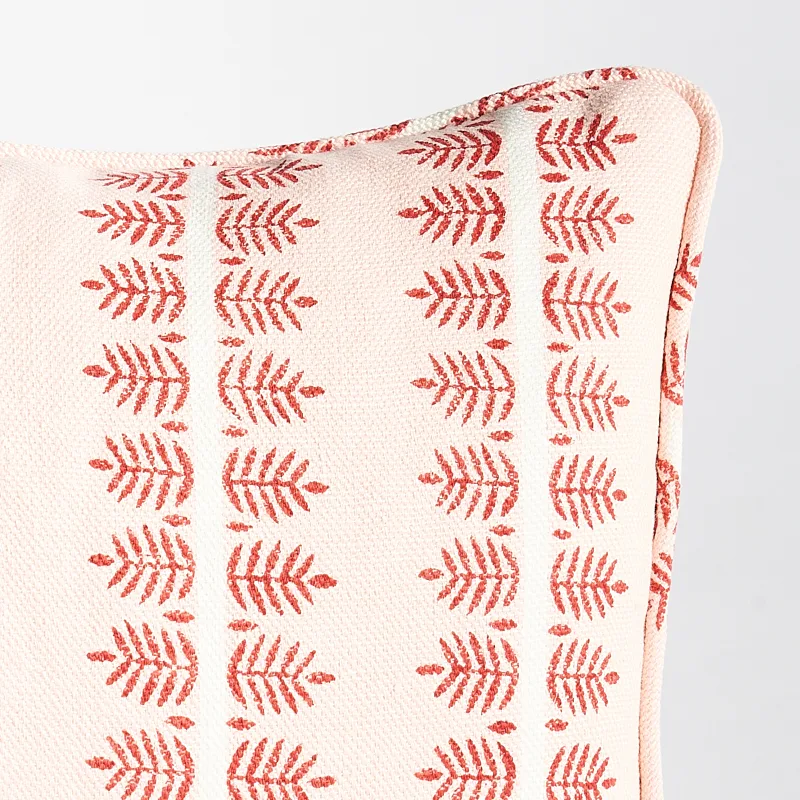 Schumacher Alva Hand Block Print Pillow in Blush (SO8052018)