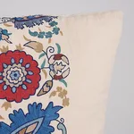 Schumacher Anatolia Embroidery Pillow in Red & Blue (SO8075050)