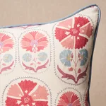 SO18048005 | Anjuna Floral Linen Pillow - Mulberry Schumacher Anjuna Floral Linen Pillow in Mulberry (SO18048005)