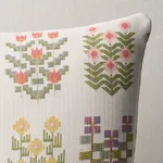 Annika Floral Tapestry Pillow - Multi on Ivory Schumacher Annika Floral Tapestry Pillow in Multi on Ivory