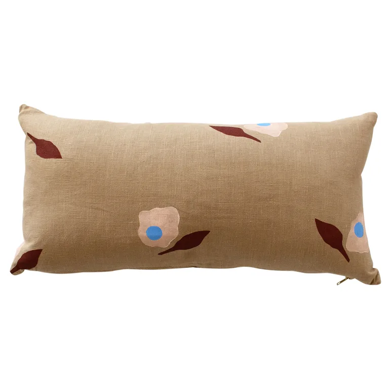 Schumacher Aquinnah Hand Block Pillow in Camel (SO17989118)