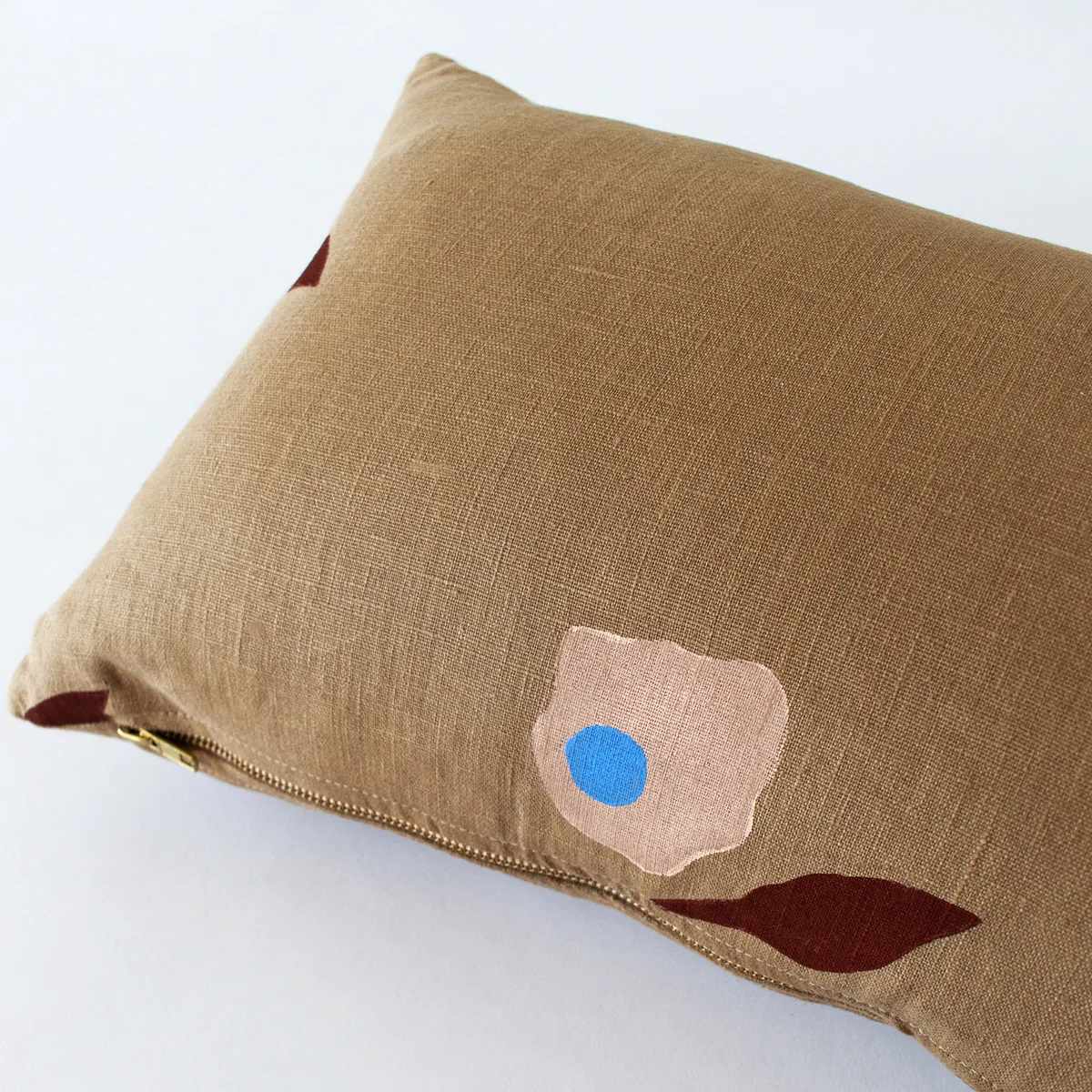 Schumacher Aquinnah Hand Block Pillow in Camel (SO17989118)