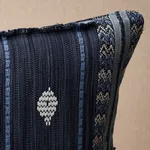 SO8209005 | Aravali Patchwork Pillow - Denim and Indigo Schumacher Aravali Patchwork Pillow in Denim and Indigo (SO8209005)