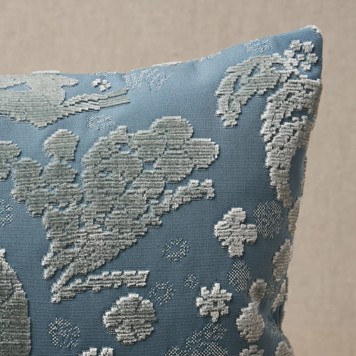 Schumacher Arbor Forest Pillow in Slate Blue (SO8131011)
