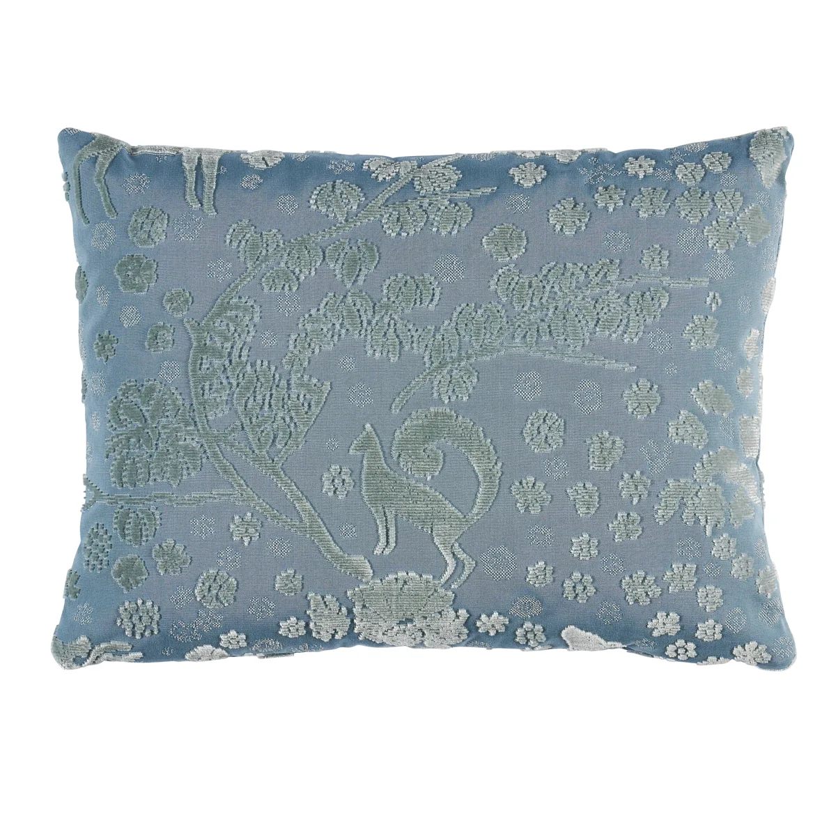 Schumacher Arbor Forest Pillow in Slate Blue (SO8131012)