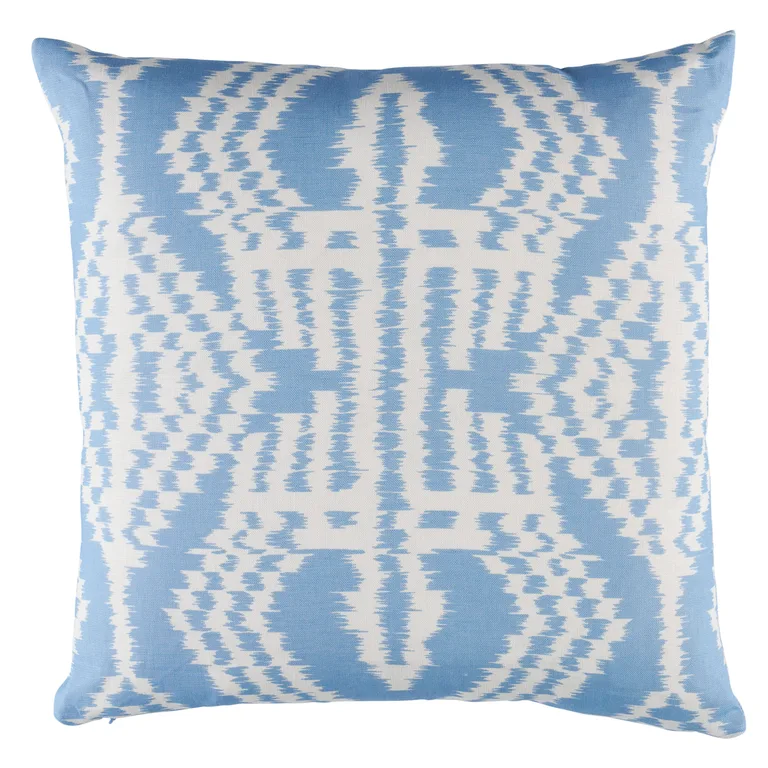 Schumacher Asaka Ikat Pillow in Chambray (SO17609604)