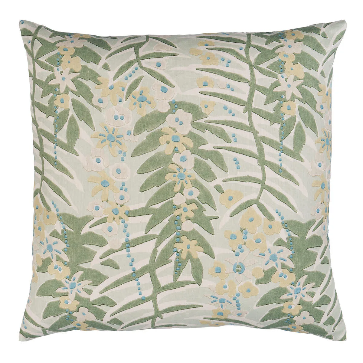 Schumacher Ashbee Botanical Pillow in Aqua (SO18215206)