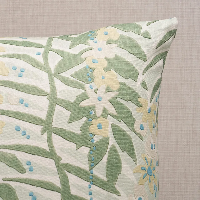Schumacher Ashbee Botanical Pillow in Aqua (SO18215206)