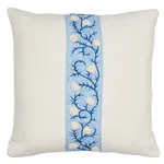 Ashoka Pillow - Ivory & Blue Schumacher Ashoka Pillow in Ivory & Blue