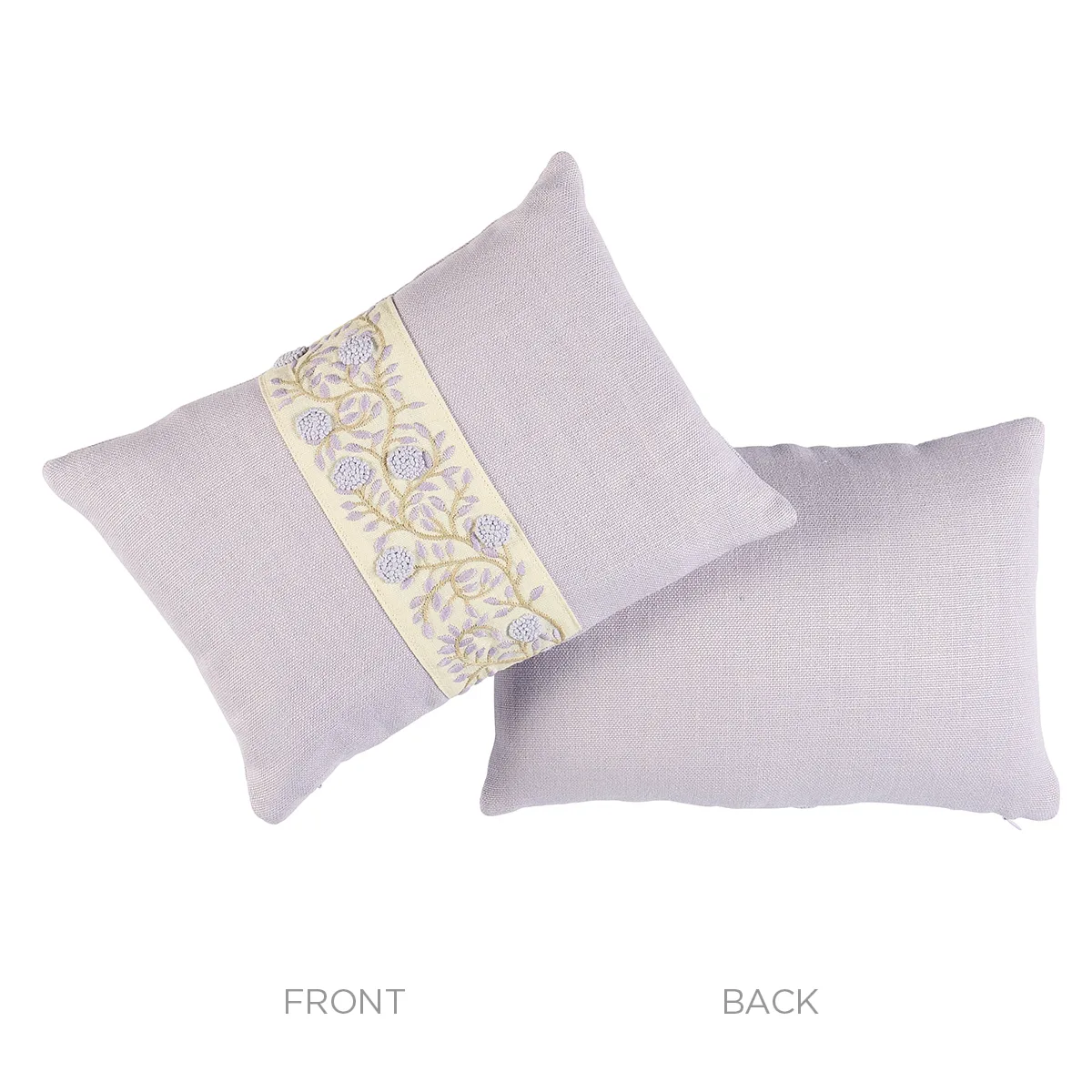 Ashoka Pillow - Lilac & Cream Schumacher Ashoka Pillow in Lilac & Cream