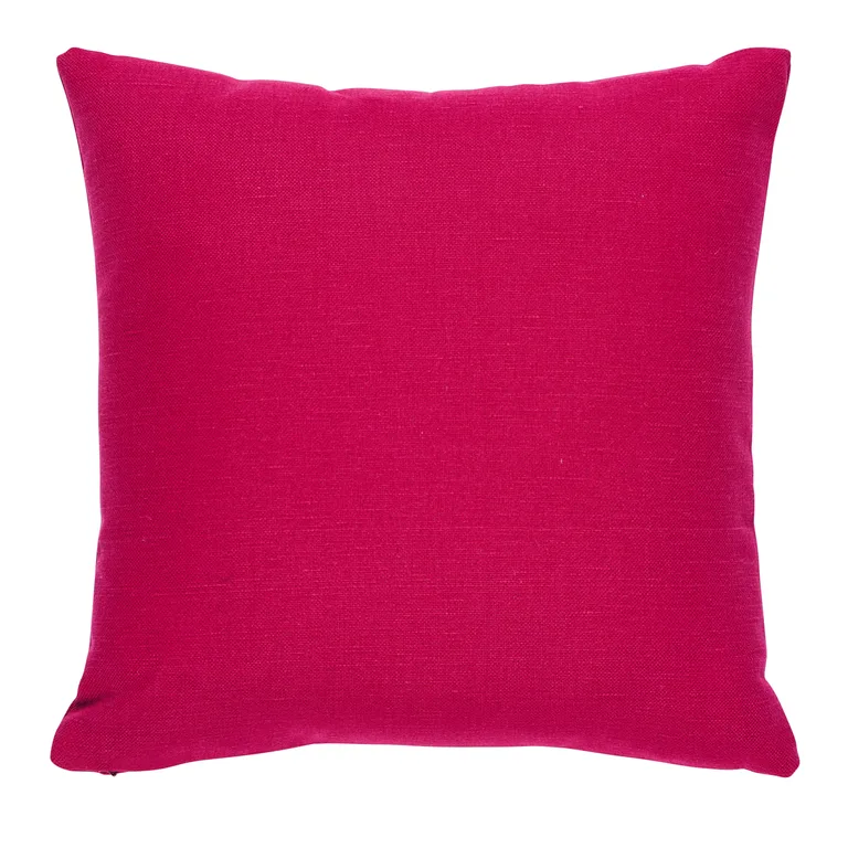 Schumacher Ashoka Pillow in Magenta & Leaf