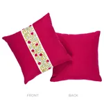 Ashoka Pillow - Magenta & Leaf Schumacher Ashoka Pillow in Magenta & Leaf