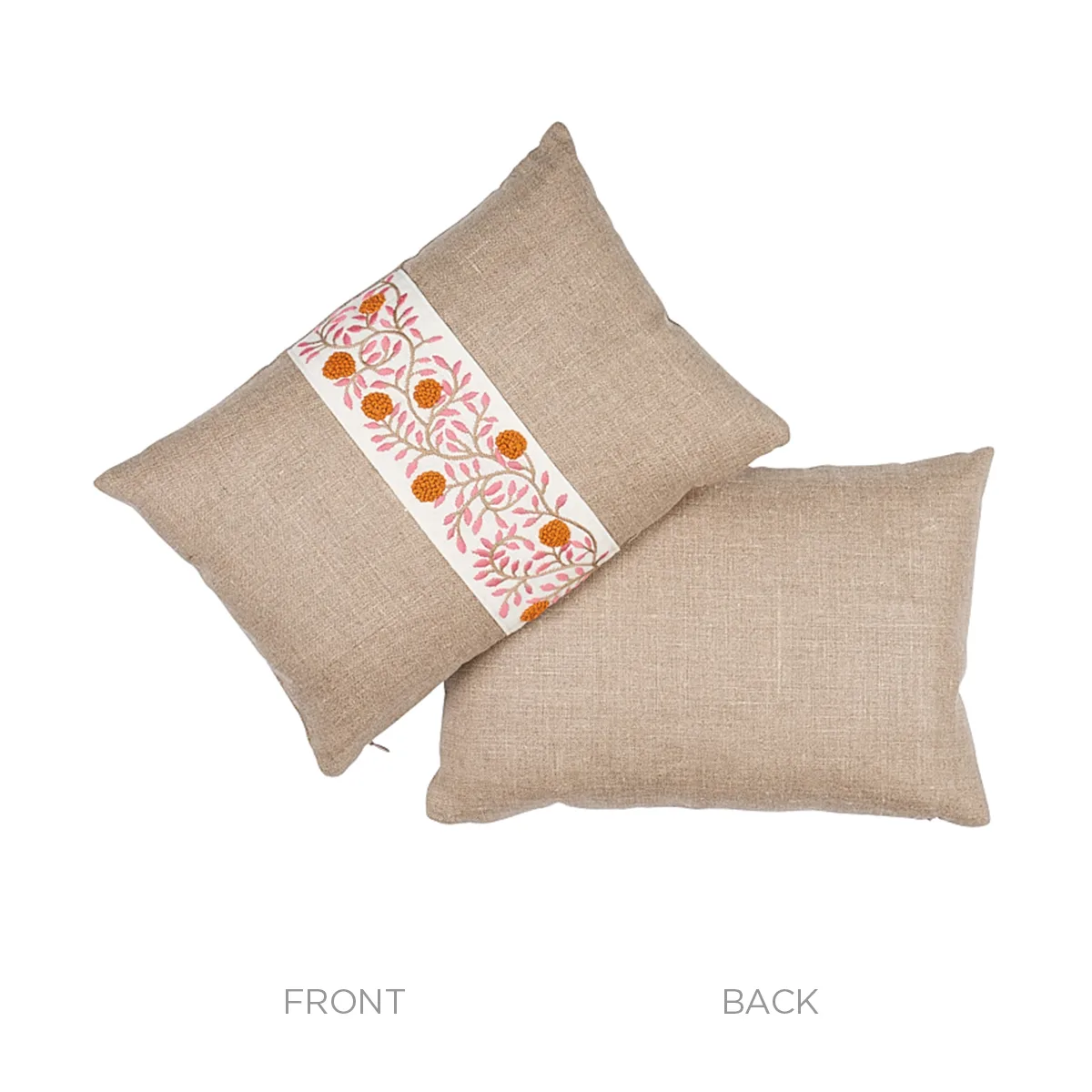 SO7629111 | Ashoka Pillow - Orange & Pink Schumacher Ashoka Pillow in Orange & Pink (SO7629111)