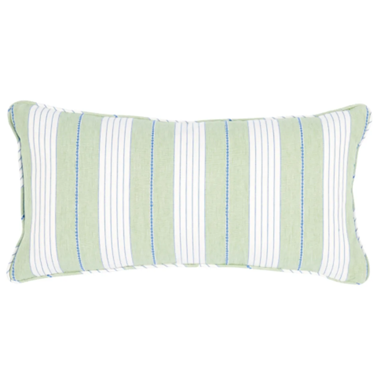 Schumacher Audrey Stripe Pillow in Green (SO7137618)