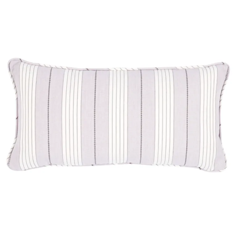 Schumacher Audrey Stripe Pillow in Lilac (SO7137718)