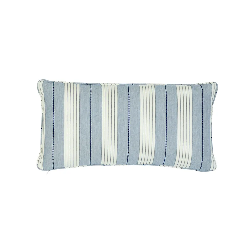 Schumacher Audrey Stripe Pillow in Navy (SO7137018)
