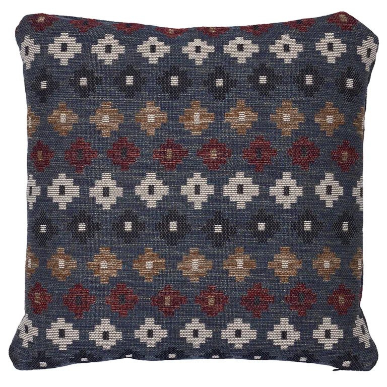 Schumacher Ayumi Performance Pillow in Denim