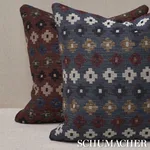 Ayumi Performance Pillow - Denim Schumacher Ayumi Performance Pillow in Denim