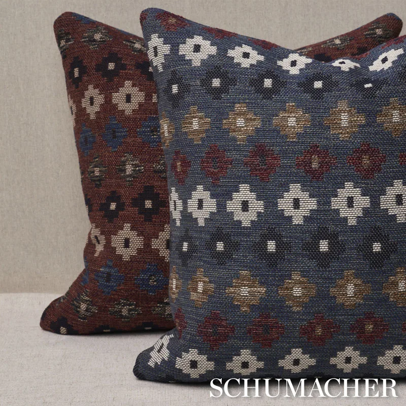 Ayumi Performance Pillow - Denim Schumacher Ayumi Performance Pillow in Denim