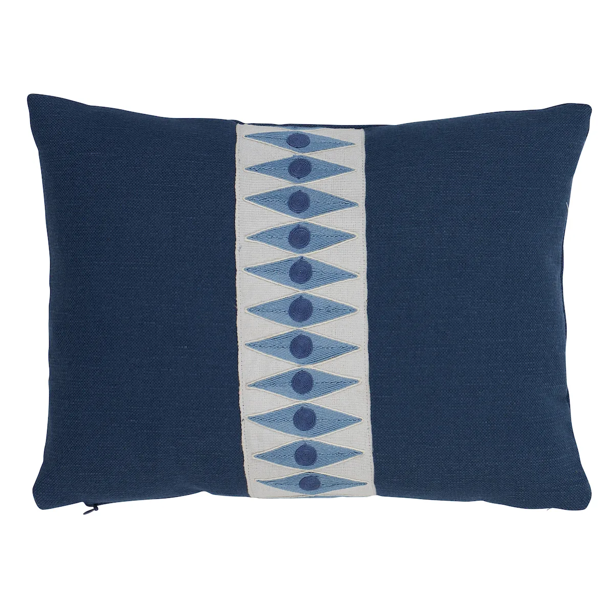 Schumacher Backgammon Tape Pillow in Marine (SO18122312)