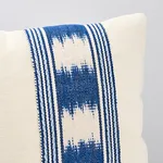 SO7930017 | Banyan Ikat Pillow - Blue & White Schumacher Banyan Ikat Pillow in Blue & White (SO7930017)
