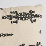 SO8020018 | Baracoa Embroidery Pillow - Black Schumacher Baracoa Embroidery Pillow in Black (SO8020018)