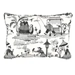Schumacher Bassano Toile Pillow in Black (SO6660215)