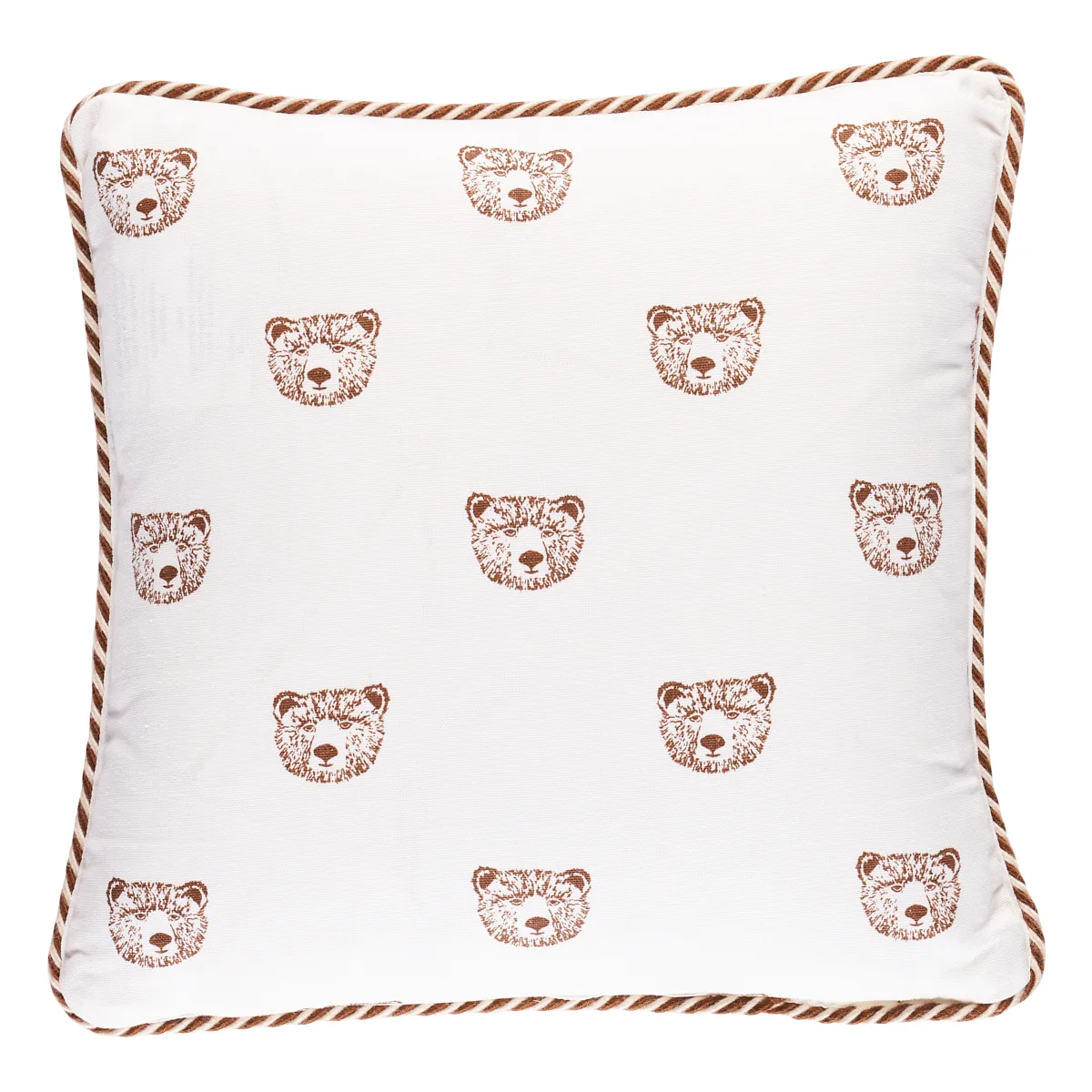 Schumacher Bear Print Pillow in Ivory (SO18047003)
