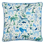 SO18159106 | Beasts Pillow - Blue and Green Schumacher Beasts Pillow in Blue and Green (SO18159106)