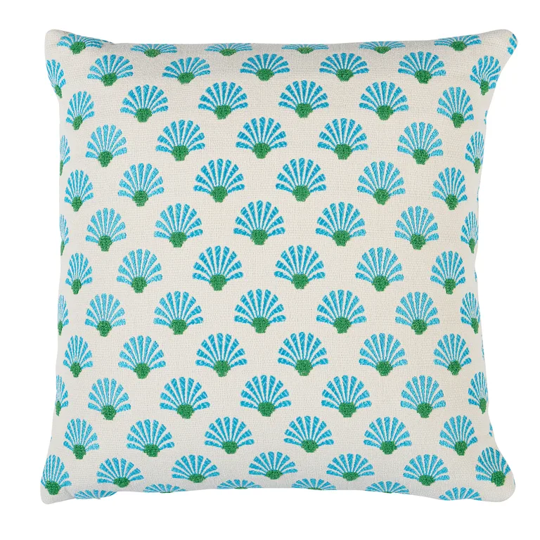 Schumacher Bellini I/O Pillow in Lagoon