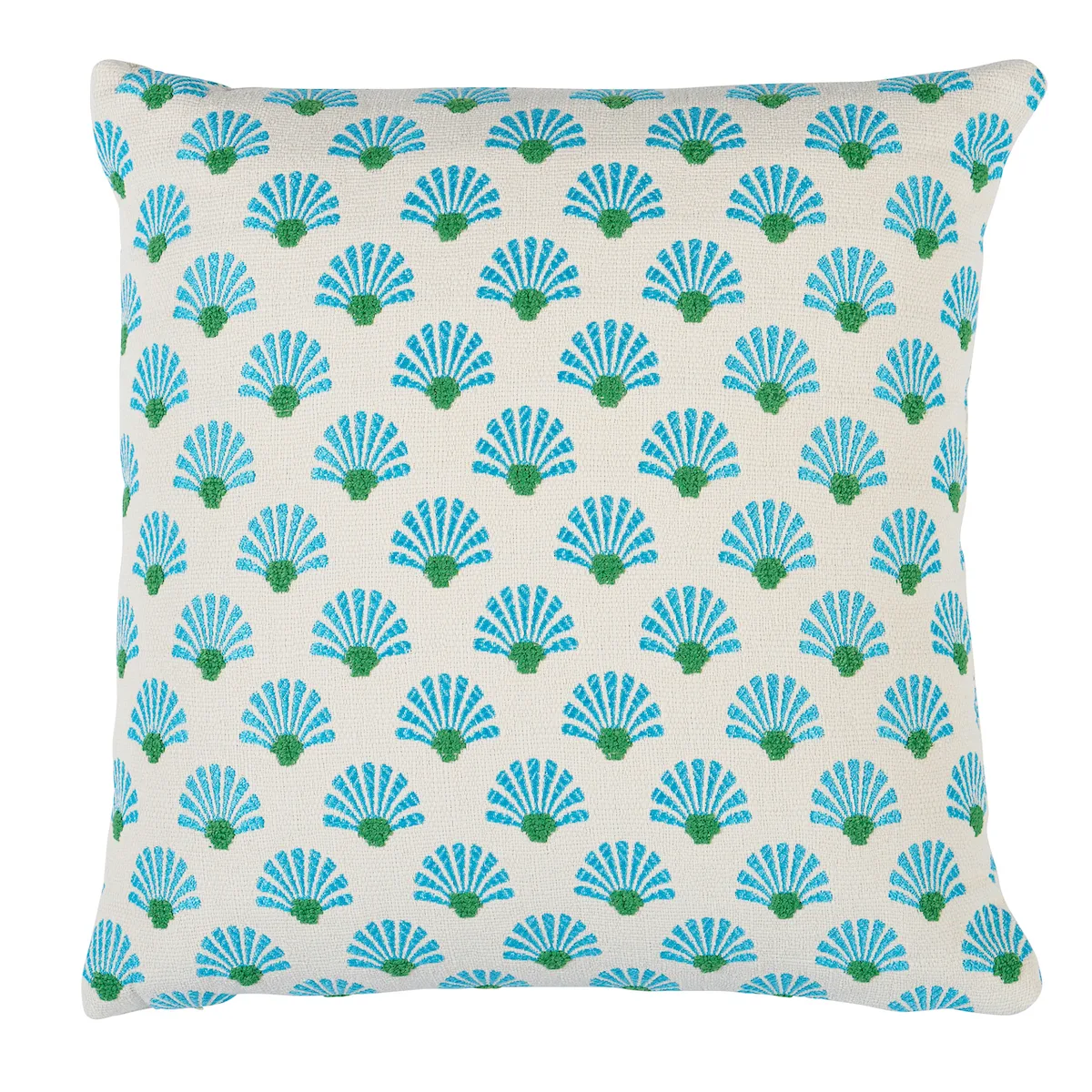 Schumacher Bellini I/O Pillow in Lagoon