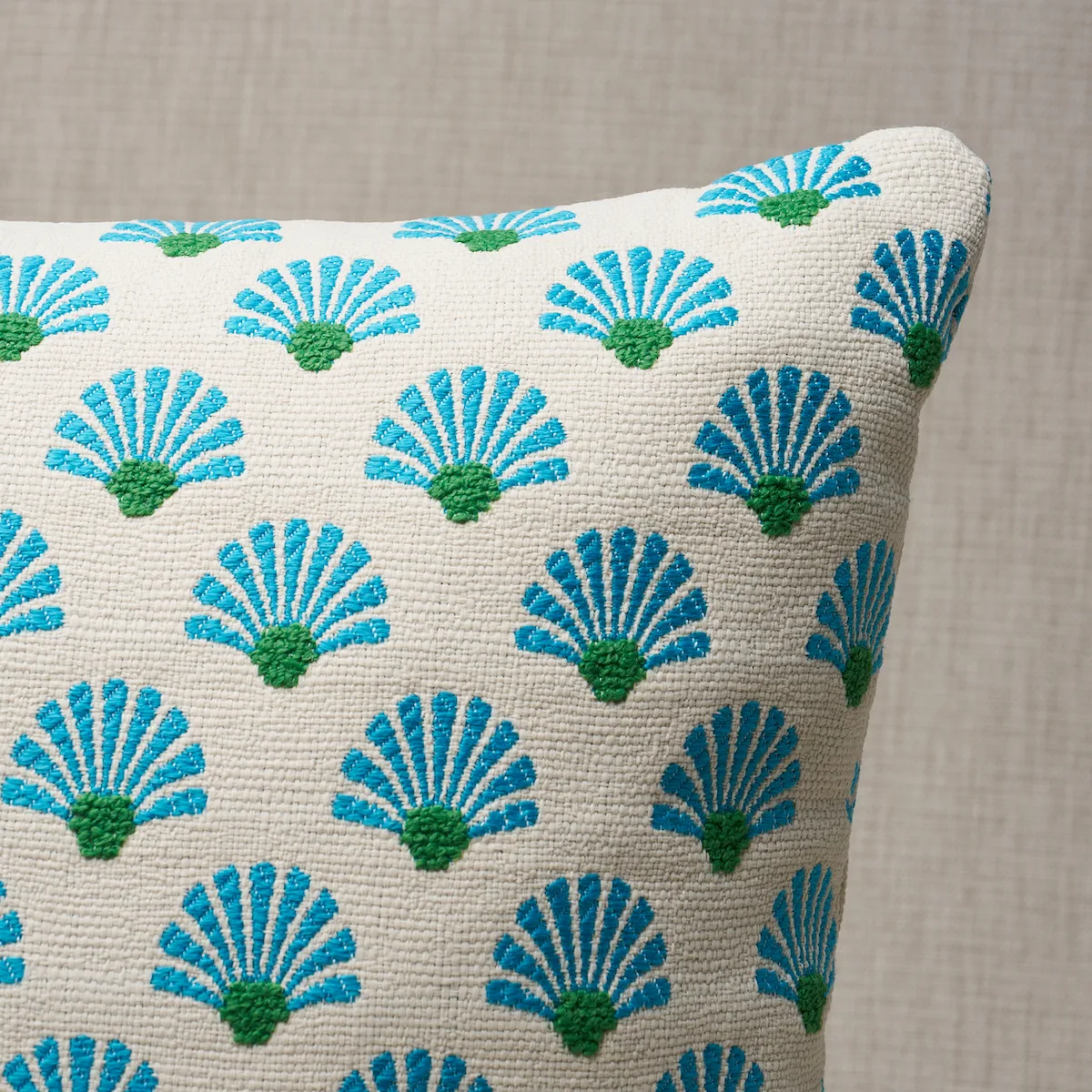Schumacher Bellini I/O Pillow in Lagoon