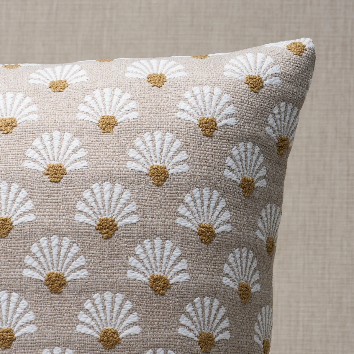 Schumacher Bellini I/O Pillow in Sand