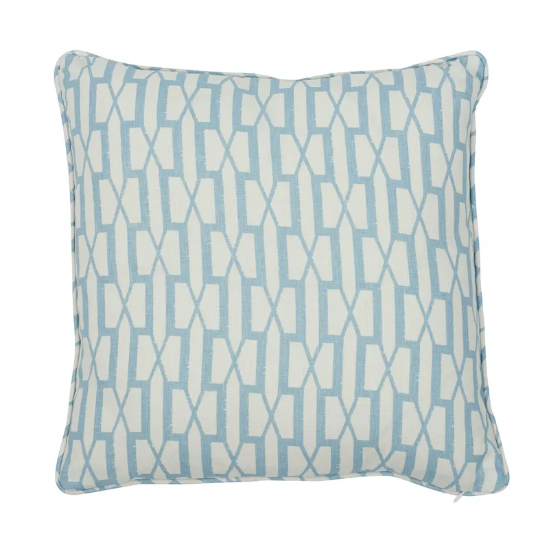 Schumacher Belvedere Pillow in Sky