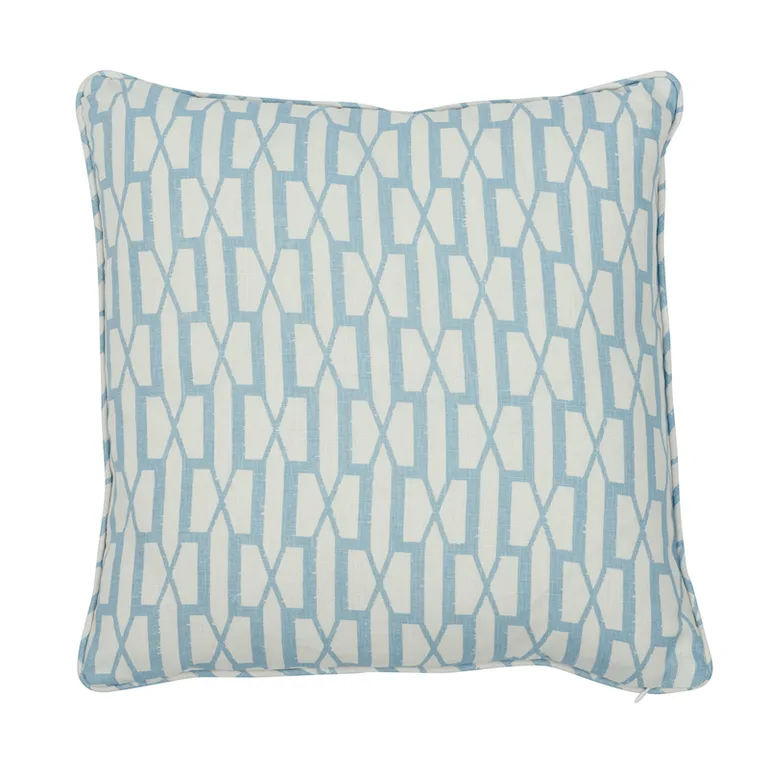 Schumacher Belvedere Pillow in Sky