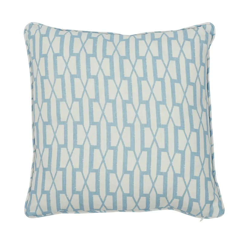 Schumacher Belvedere Pillow in Sky (SO17611905)