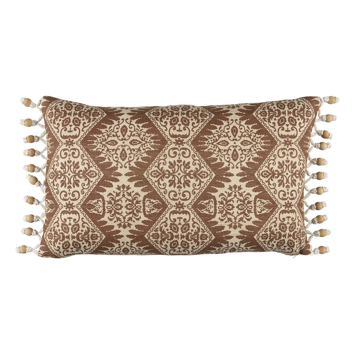 Schumacher Berkeley Silk Pillow in Chestnut (SO18270019)