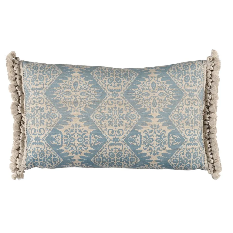 Schumacher Berkeley Silk Pillow in Cornflower (SO18270119)