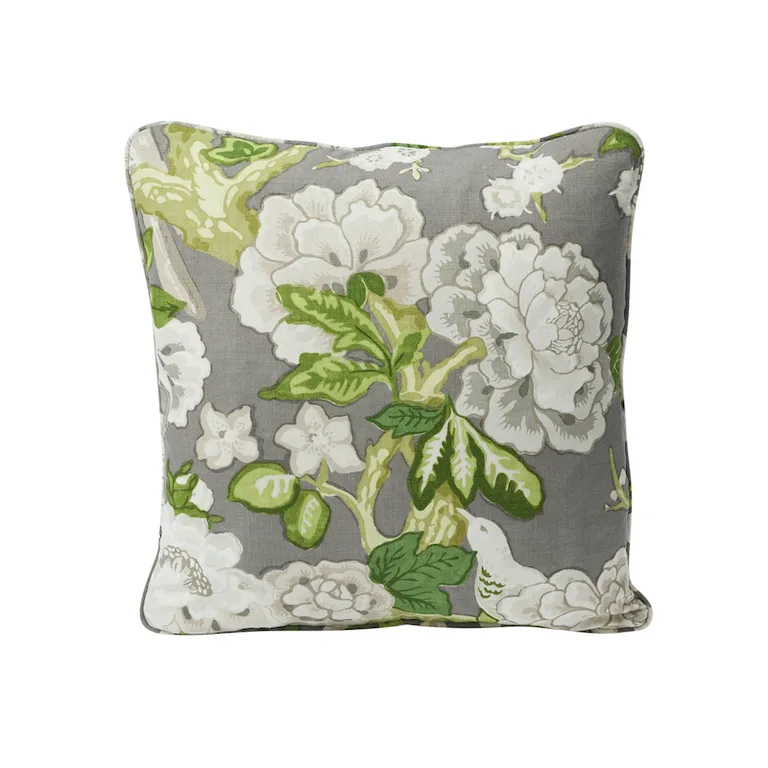 Schumacher Bermuda Blossoms Pillow in Slate (SO17587204)