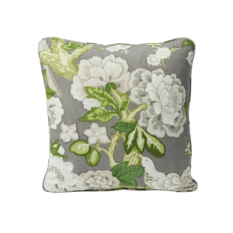 Schumacher Bermuda Blossoms Pillow in Slate (SO17587204)
