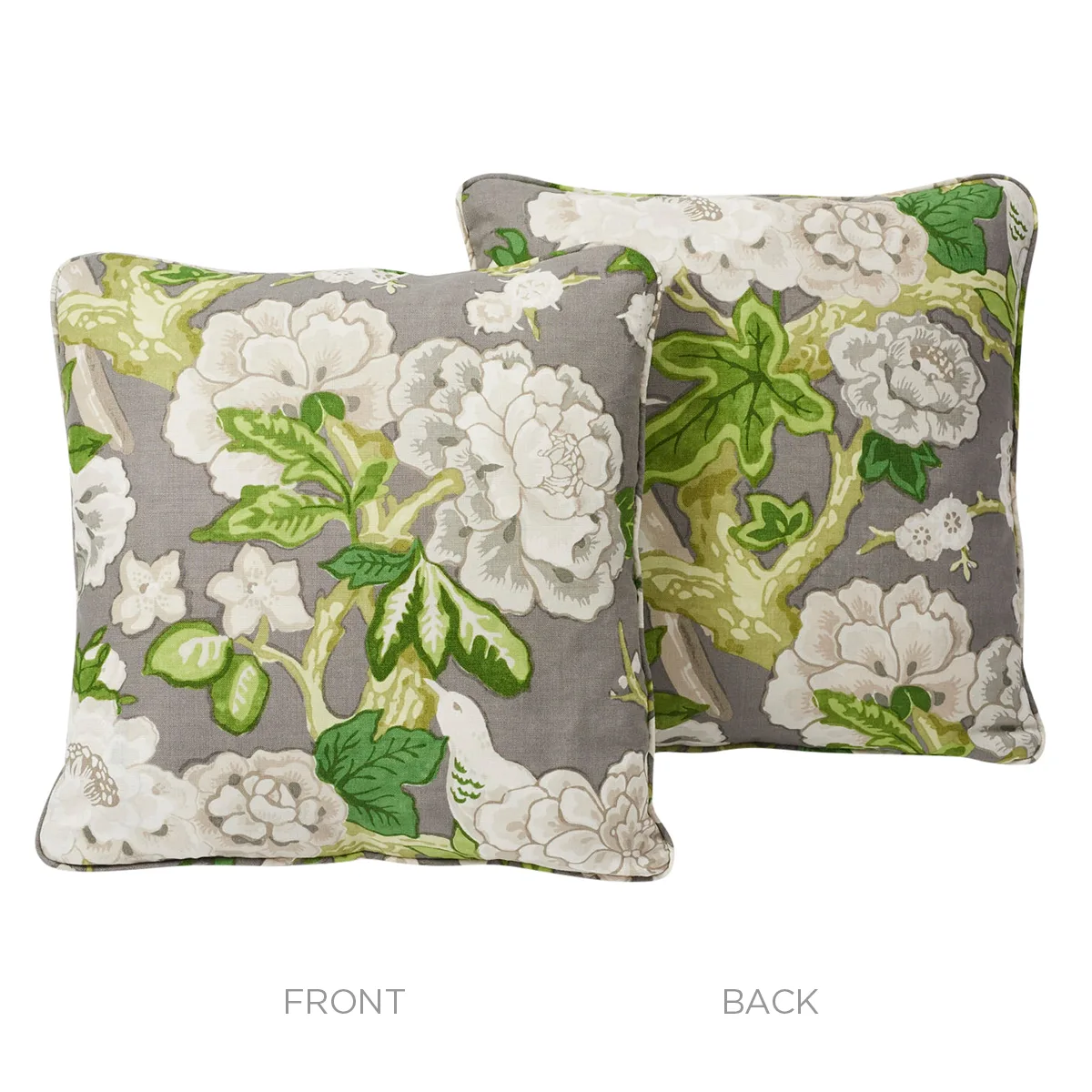 SO17587204 | Bermuda Blossoms Pillow - Slate Schumacher Bermuda Blossoms Pillow in Slate (SO17587204)