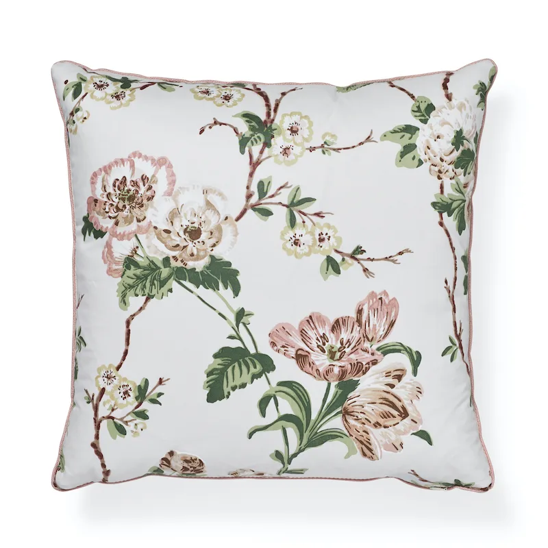 Schumacher Betty Chintz Pillow in Pink & Green (SO17840004)