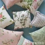 SO17840004 | Betty Chintz Pillow - Pink & Green Schumacher Betty Chintz Pillow in Pink & Green (SO17840004)