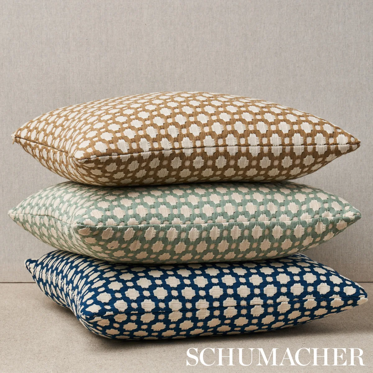 Betwixt Pillow - Indigo/Ivory Schumacher Betwixt Pillow in Indigo/Ivory