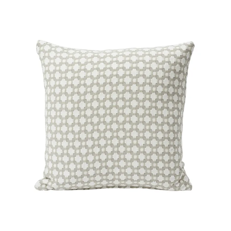 Schumacher Betwixt Pillow in Stone/White