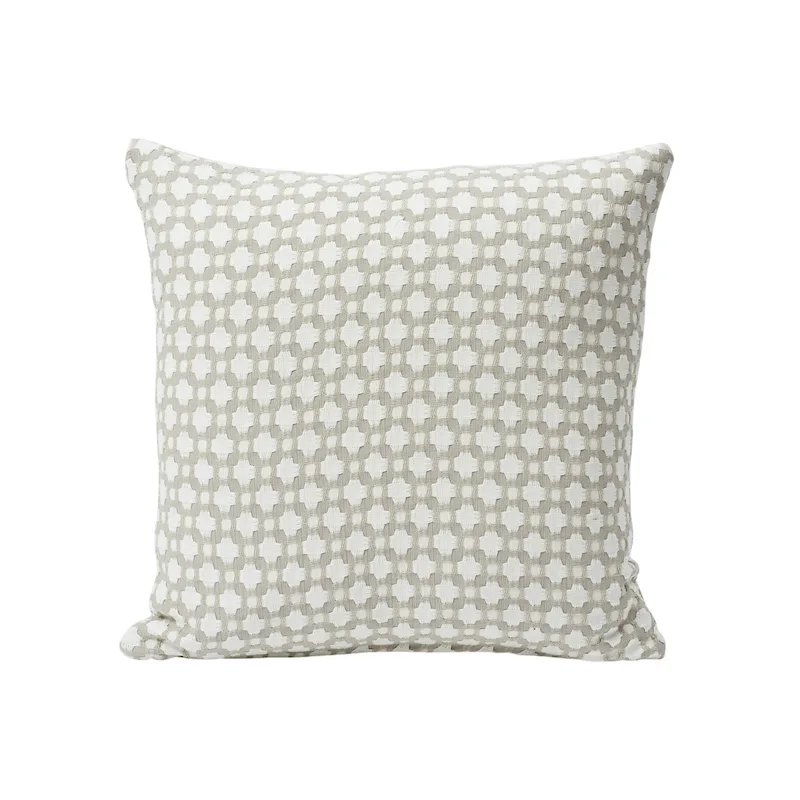 Schumacher Betwixt Pillow in Stone/White
