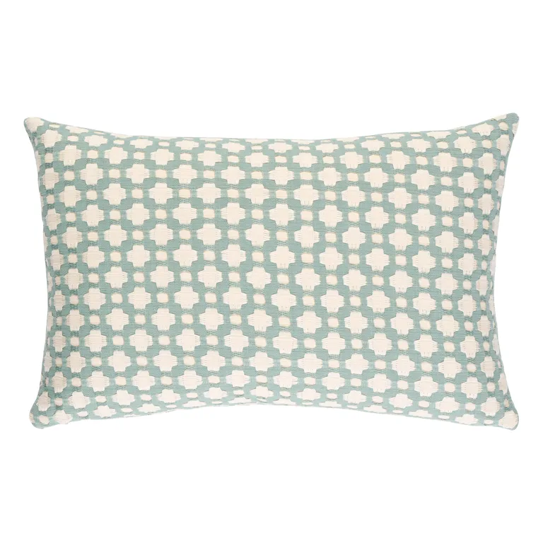 Schumacher Betwixt Pillow in Water/Ivory