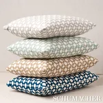 Betwixt Pillow - Water/Ivory Schumacher Betwixt Pillow in Water/Ivory